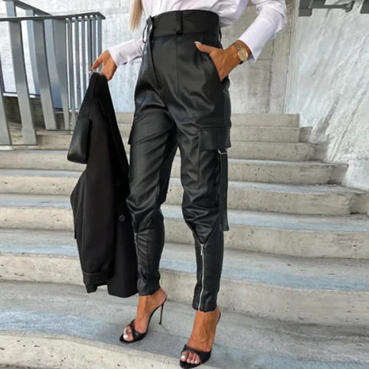 High Waist Leather Pants | Elegant Design | Versatile Style