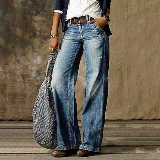 Retro Wide Leg Jeans | Denim | Casual Outings